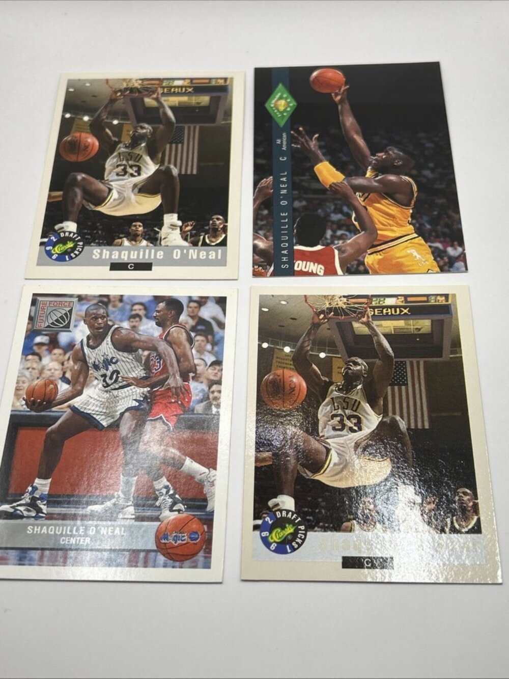 Lot of 4 1992-93 Upper Deck McDonald's Shaquille O'Neal #P43 (RC) Future Force